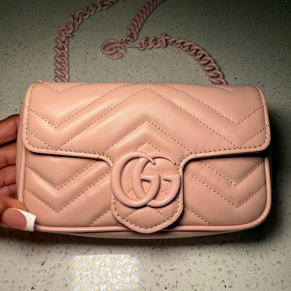 Gucci Blush Pink Quilted Crossbody Bag